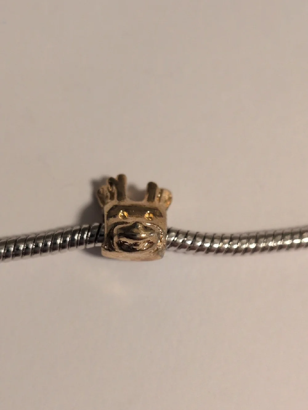 Gold Reindeer Head Charm for‎ Pandora Style Bracelet